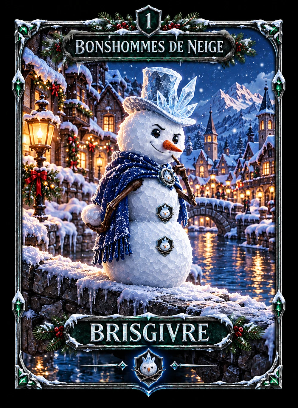 Brisgivre sur le canal gelé