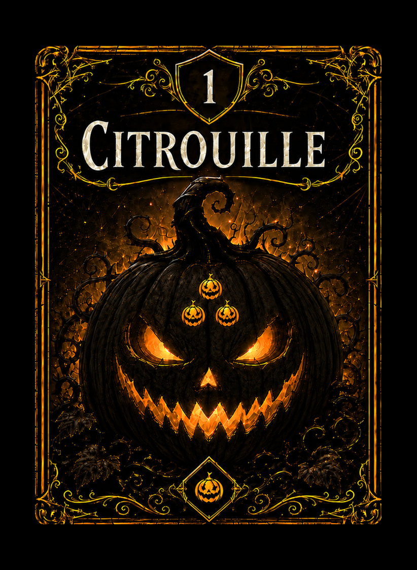 Carte de la famille Citrouille de Maudit Halloween