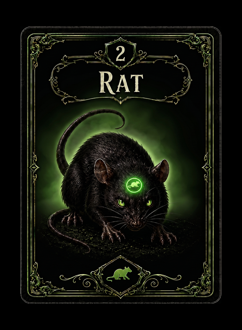 Carte de la famille Rat de Maudit Halloween