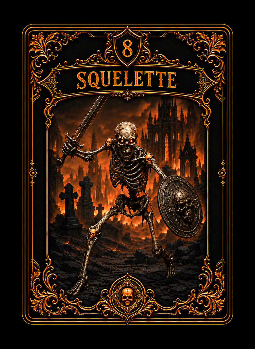 Squelette orange, famille 8